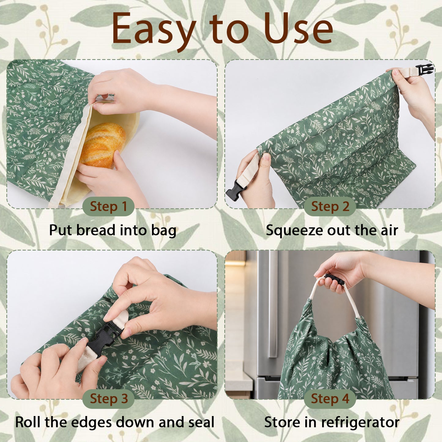 Hamdwerk Beeswax Bread Bags for Sourdough -17" x 12.5" style 2