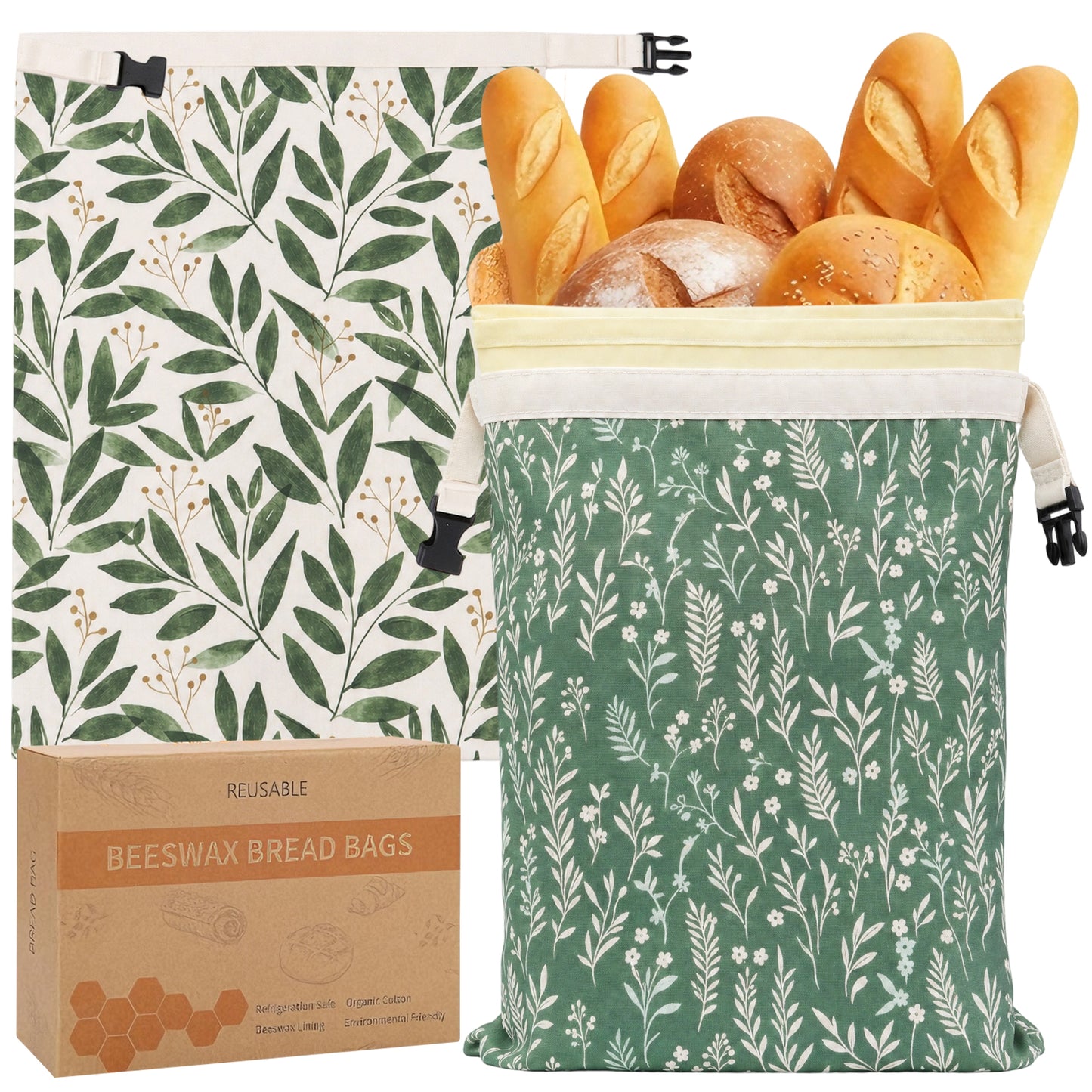 Hamdwerk Beeswax Bread Bags for Sourdough -17" x 12.5" style 2