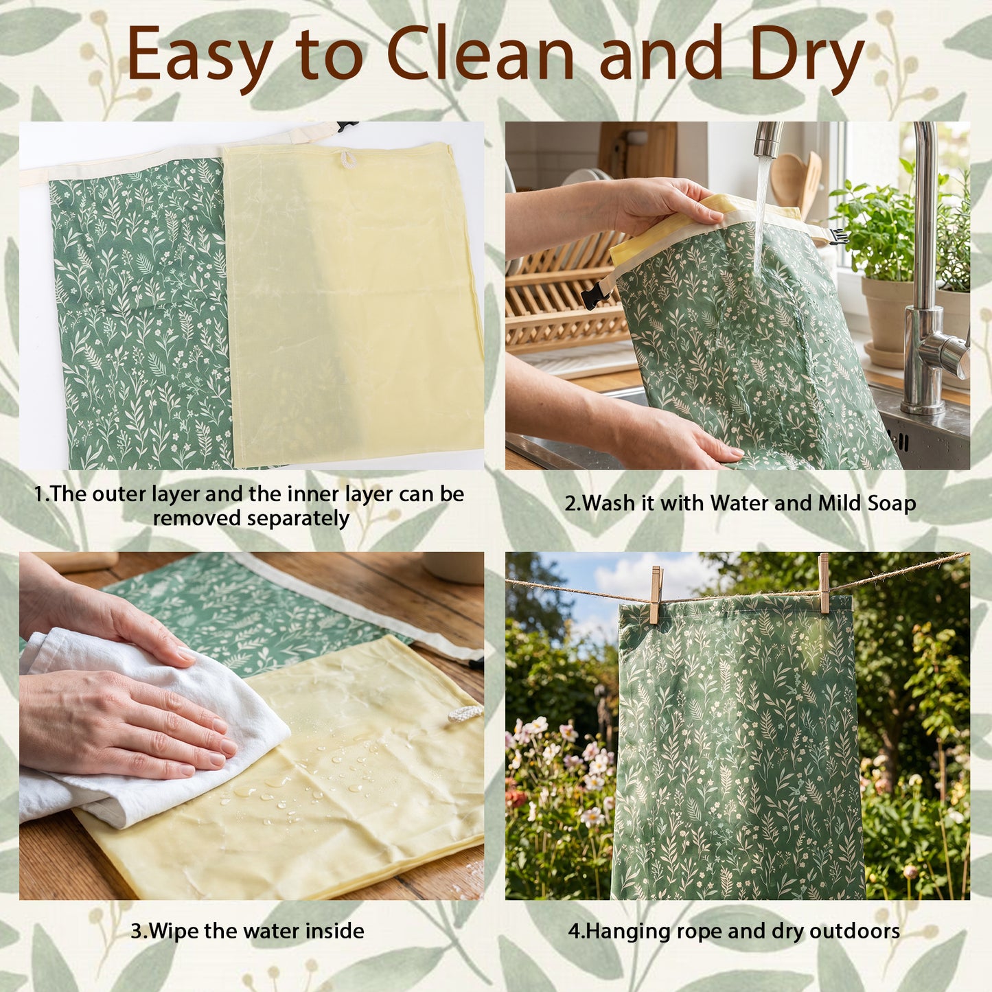 Hamdwerk Beeswax Bread Bags for Sourdough -17" x 12.5" style 2